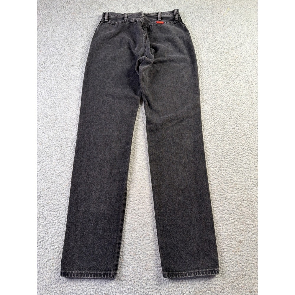 VTG Wrangler Bareback Jeans Womens 11 Black High Rise Straight Leg Made in USA